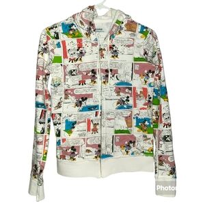 Disneyland Walt Disney World Comic full zip hoodie‎ sweatshirt sz Small